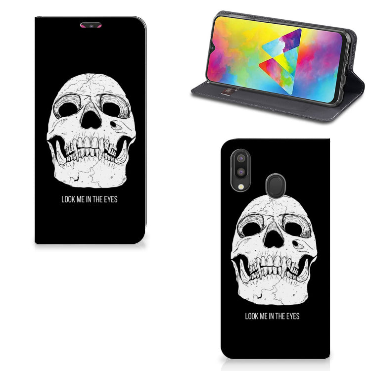 Mobiel BookCase Samsung Galaxy M20 Skull Eyes