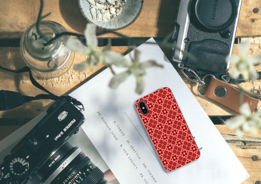 Apple iPhone X | Xs TPU bumper Batik Rood