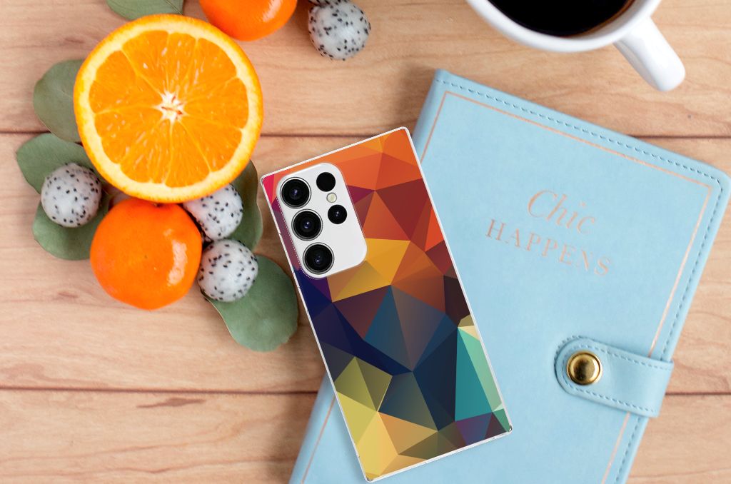 Samsung Galaxy S23 Ultra TPU Hoesje Polygon Color B2C Telecom