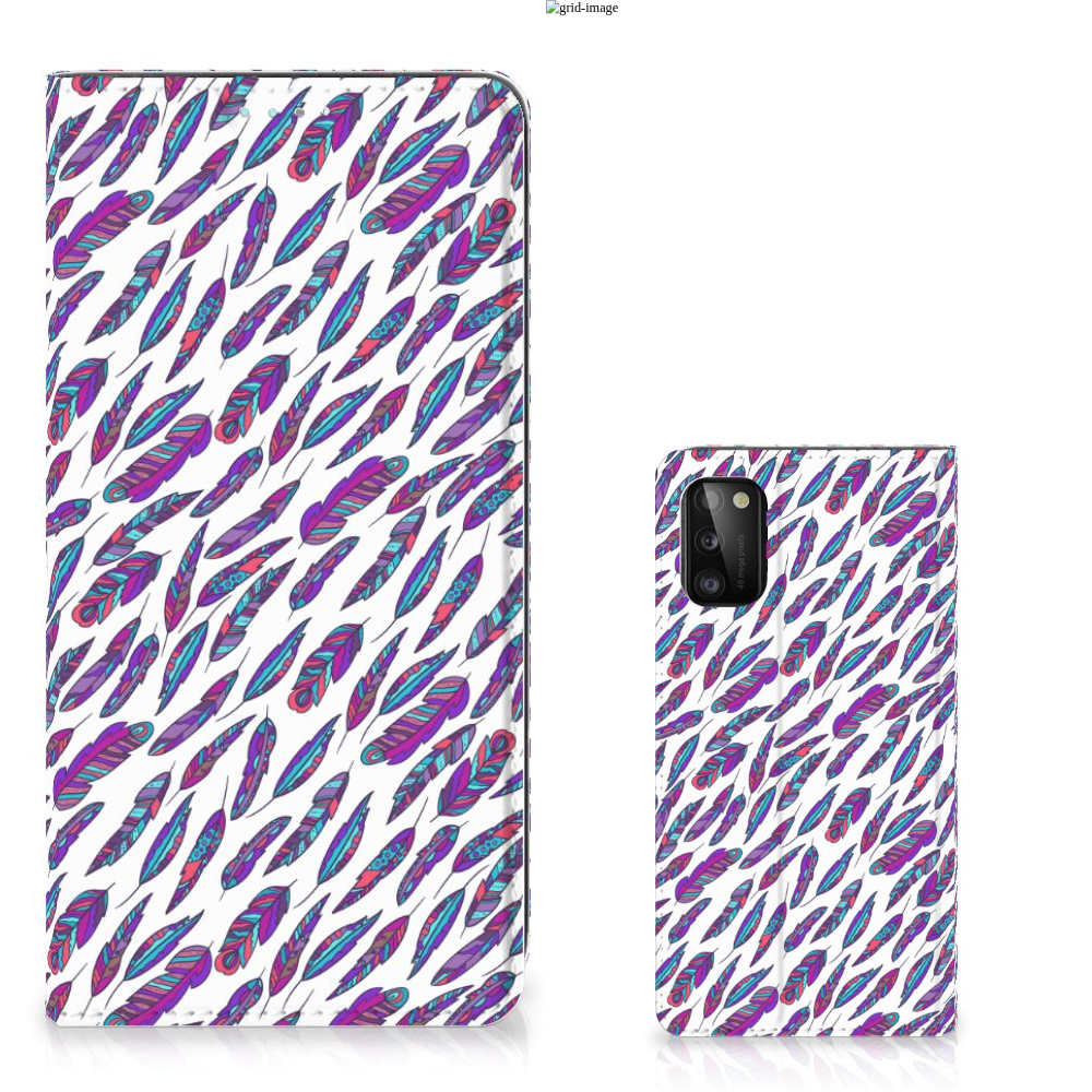 Samsung Galaxy A41 Hoesje met Magneet Feathers Color - B2C Telecom