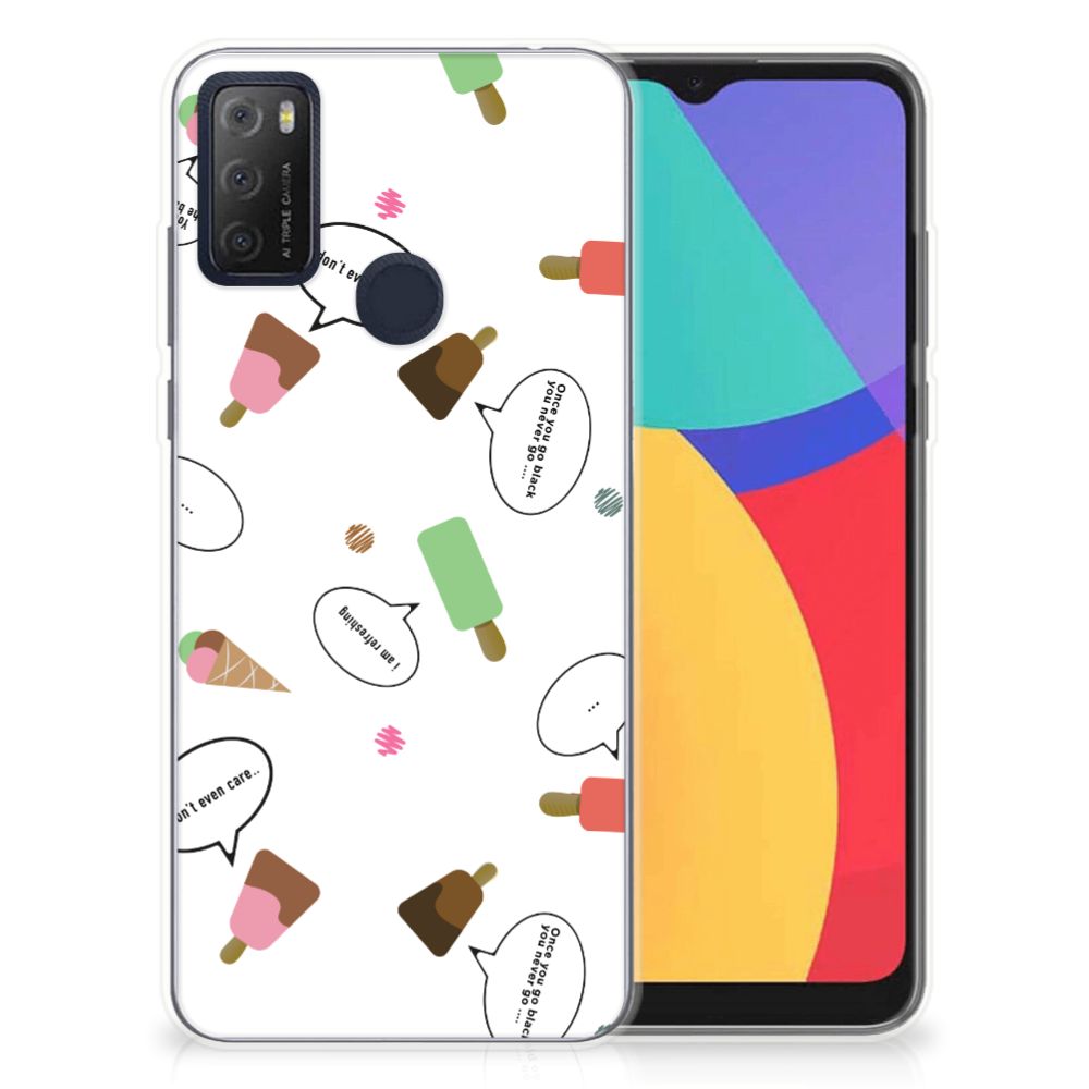 Alcatel 1S (2021) Siliconen Case IJsjes
