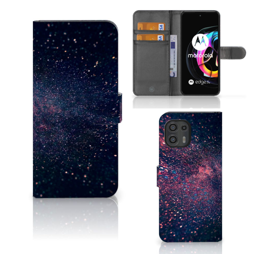 Motorola Edge 20 Lite Book Case Stars
