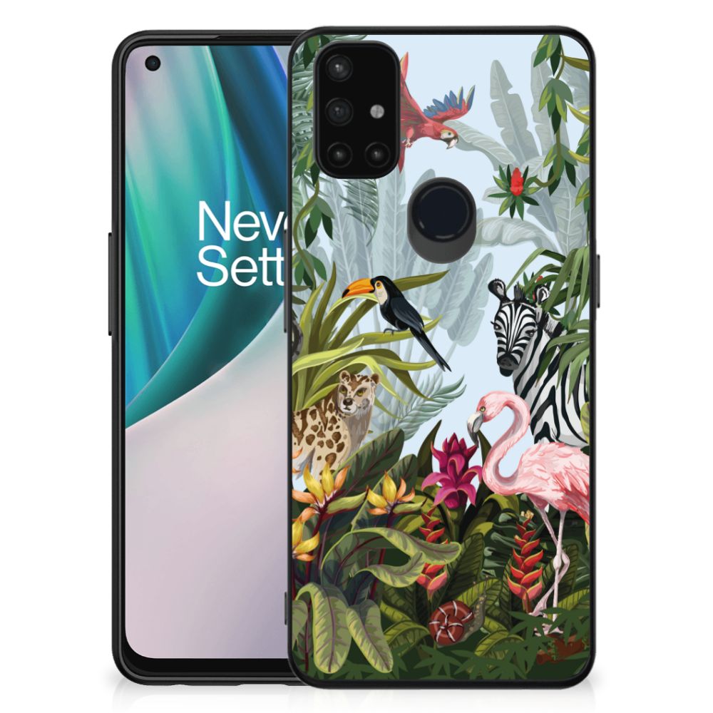 Dierenprint Telefoonhoesje voor OnePlus Nord N10 5G Jungle B2C Telecom