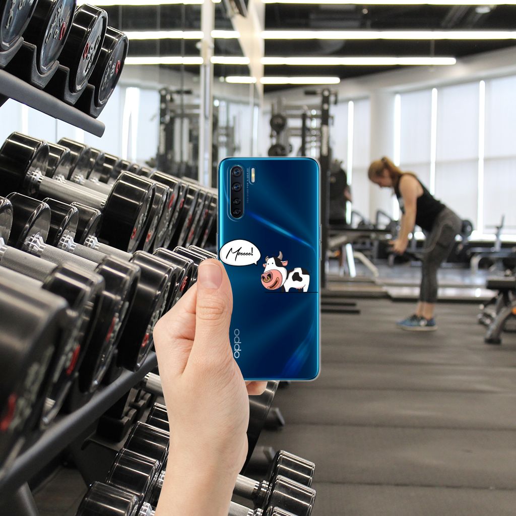OPPO A91 Telefoonhoesje met Naam Cow B2C Telecom