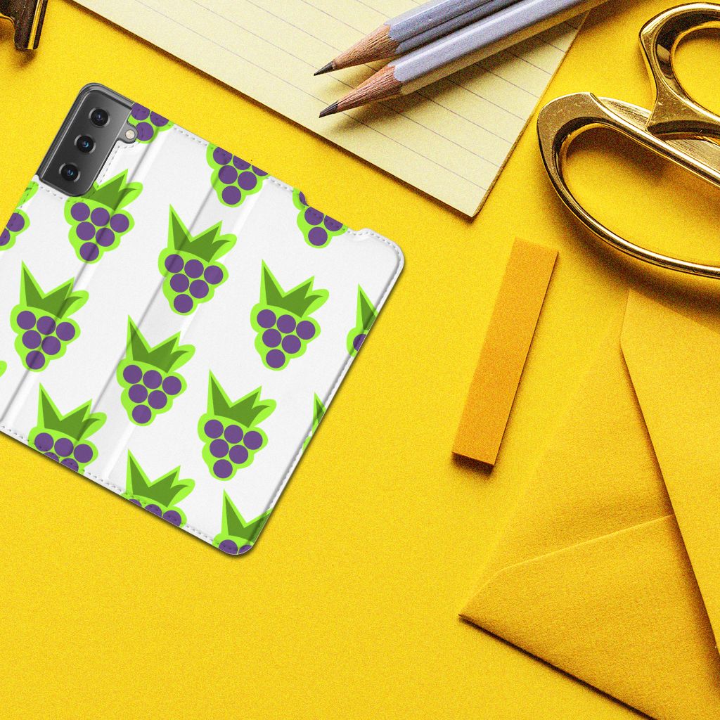 Samsung Galaxy S21 Flip Style Cover Druiven - B2C Telecom