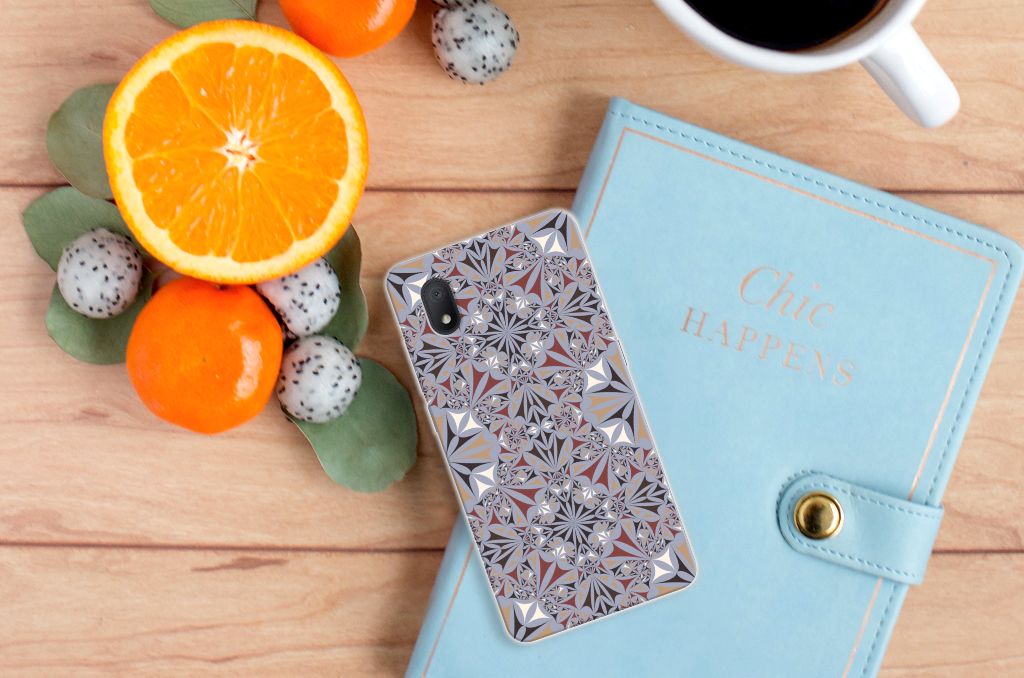 Alcatel 1B (2020) TPU Siliconen Hoesje Flower Tiles B2C Telecom
