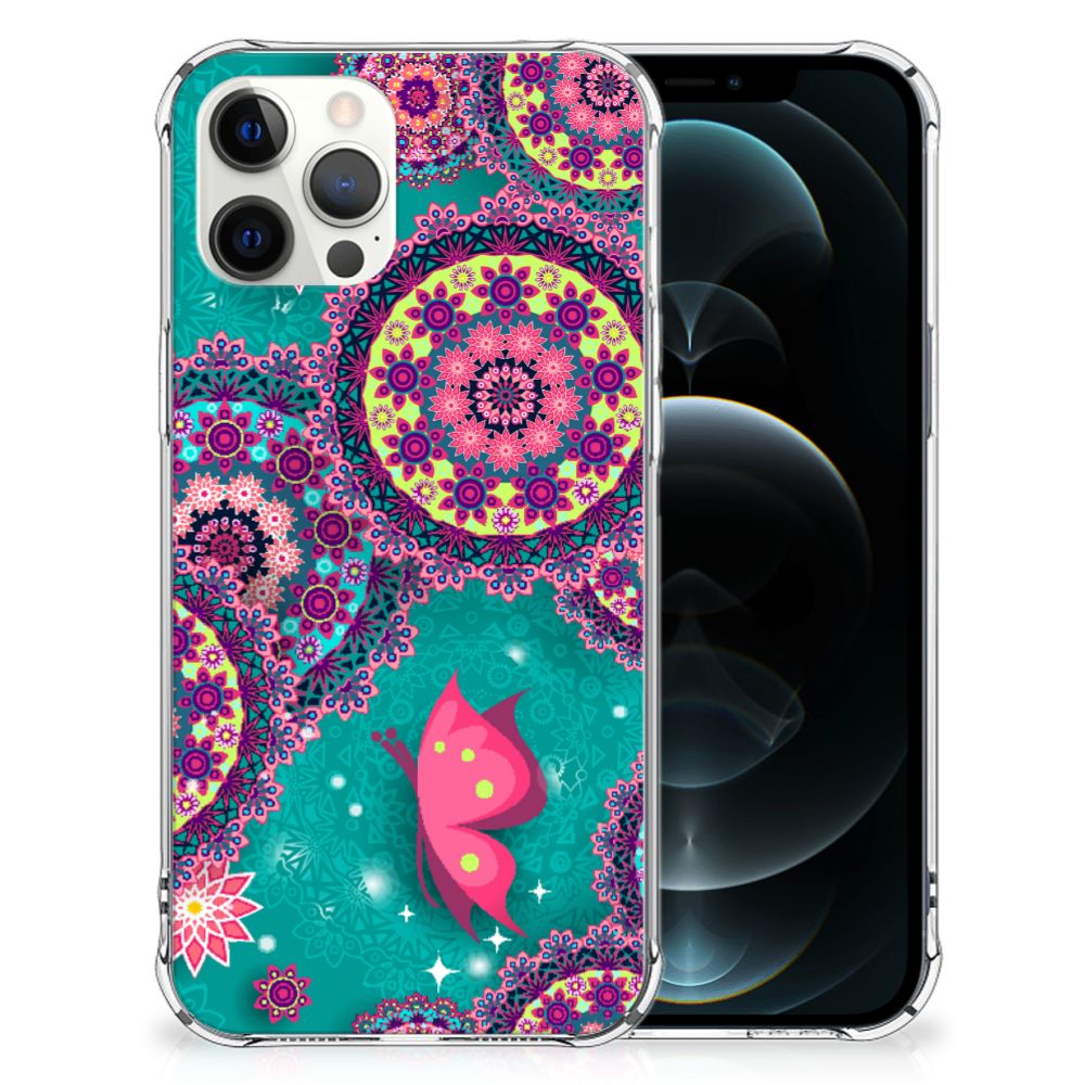 iPhone 12 Pro Max Back Cover Cirkels en Vlinders B2C Telecom