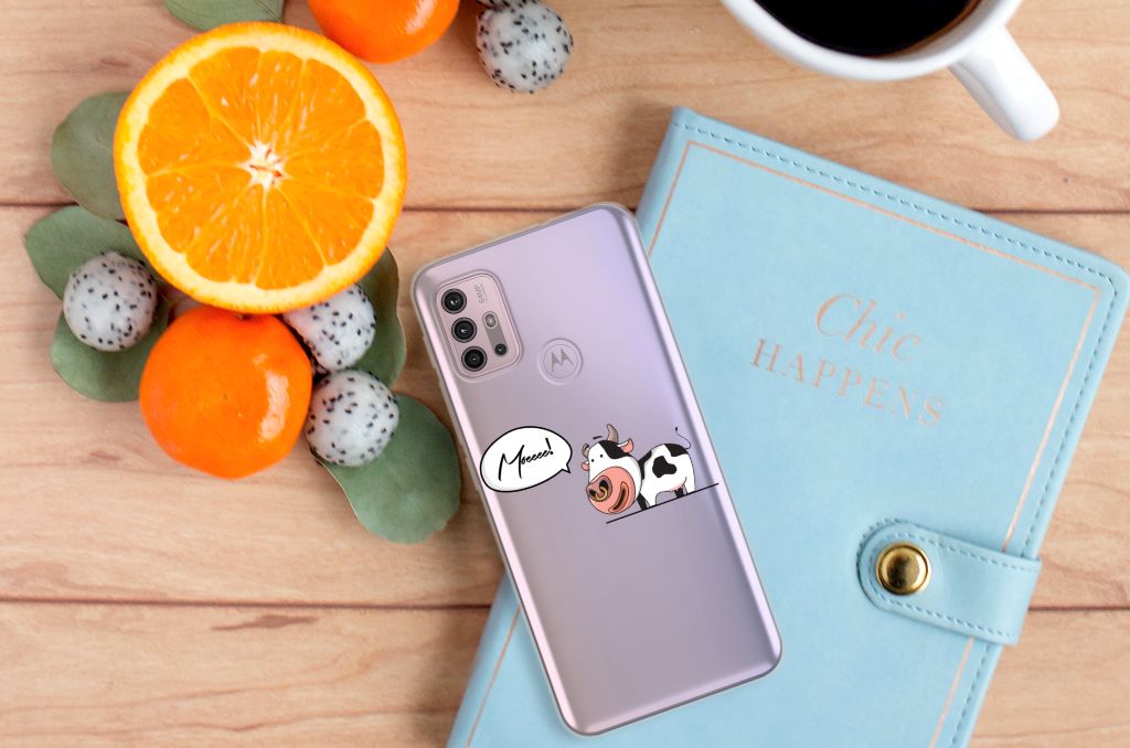 Motorola Moto G30 | G10 Telefoonhoesje met Naam Cow B2C Telecom