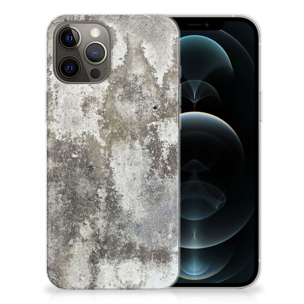 iPhone 12 Pro Max TPU Siliconen Hoesje Beton Print B2C Telecom