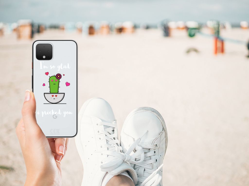 Google Pixel 4 Telefoonhoesje met Naam Cactus Glad B2C Telecom