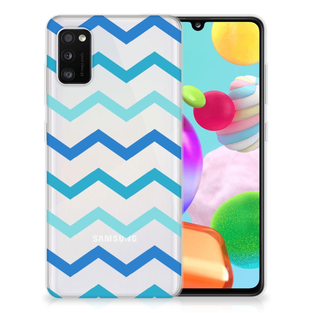 Samsung Galaxy A41 TPU bumper Zigzag Blauw B2C Telecom