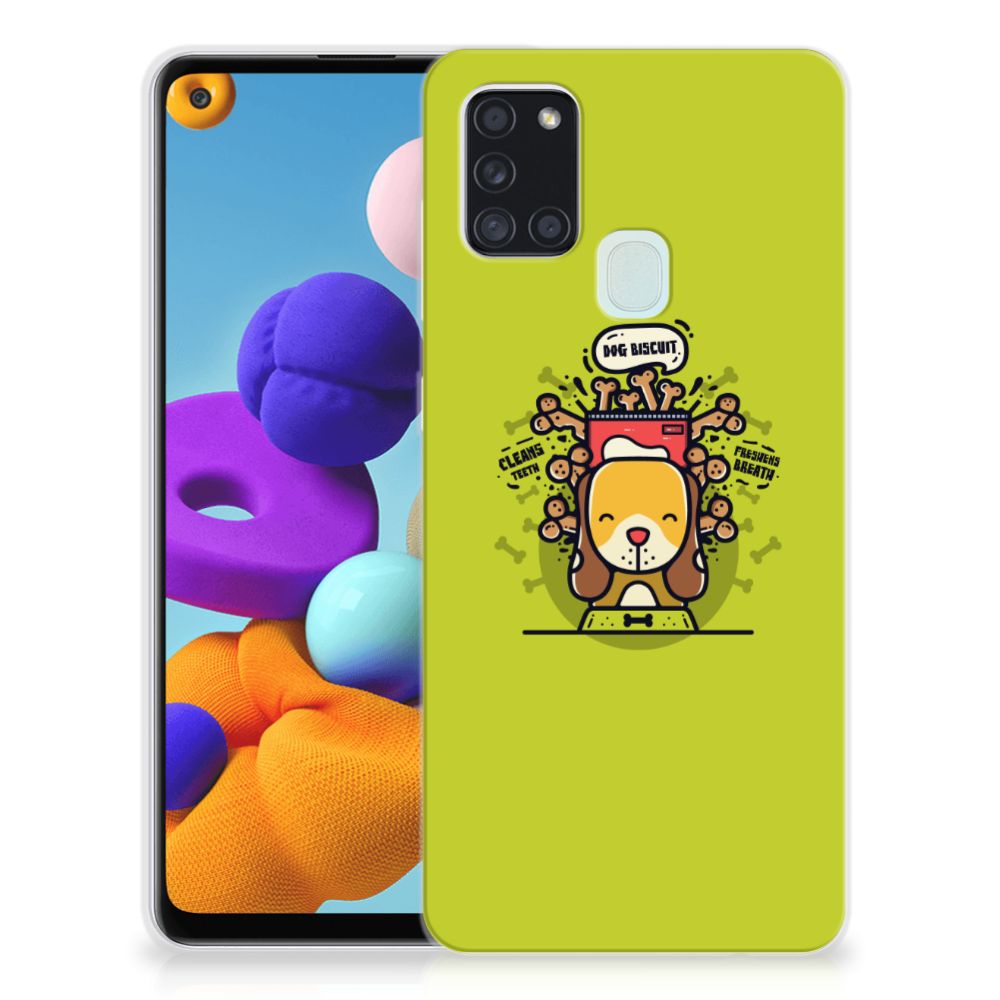 Samsung Galaxy A21s Telefoonhoesje met Naam Doggy Biscuit B2C Telecom