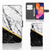 Samsung Galaxy A10 Bookcase Marmer Wit Zwart - Origineel Cadeau Man