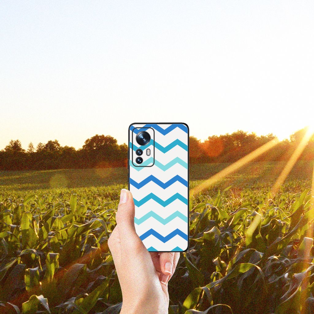 Xiaomi 12 | 12X Back Case Zigzag Blauw B2C Telecom