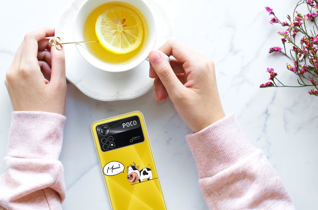 Xiaomi Poco X4 Pro 5G Telefoonhoesje met Naam Cow B2C Telecom