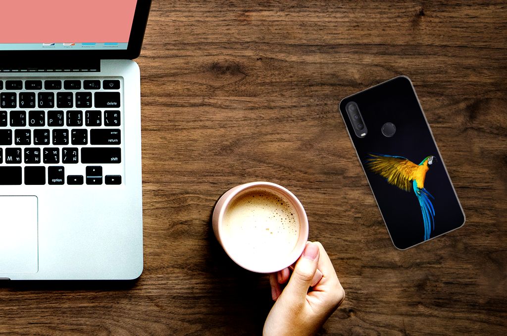 Alcatel 1S (2020) TPU Hoesje Papegaai B2C Telecom