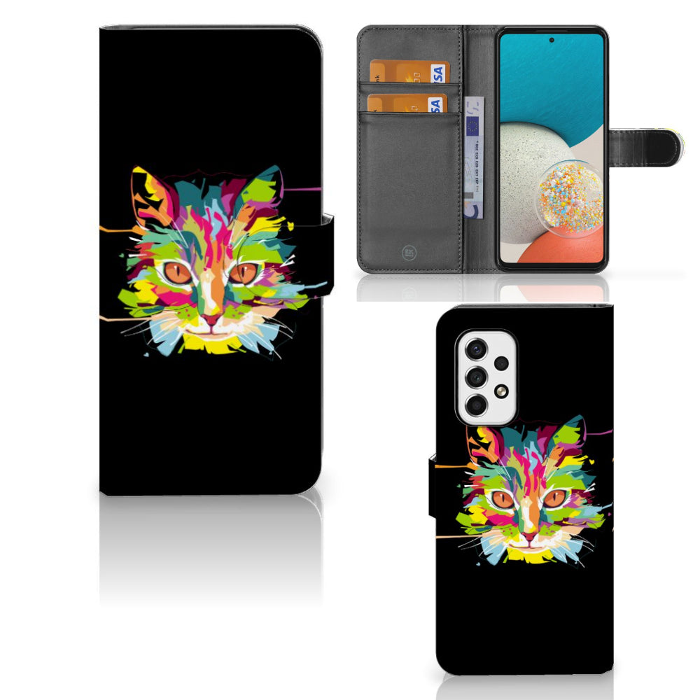 Samsung Galaxy A53 Leuk Hoesje Cat Color