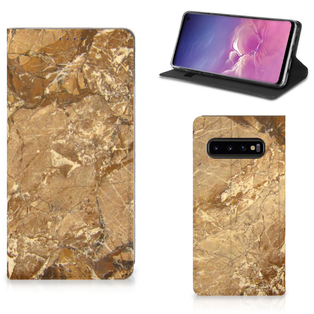 Samsung Galaxy S10 Standcase Marmer Creme