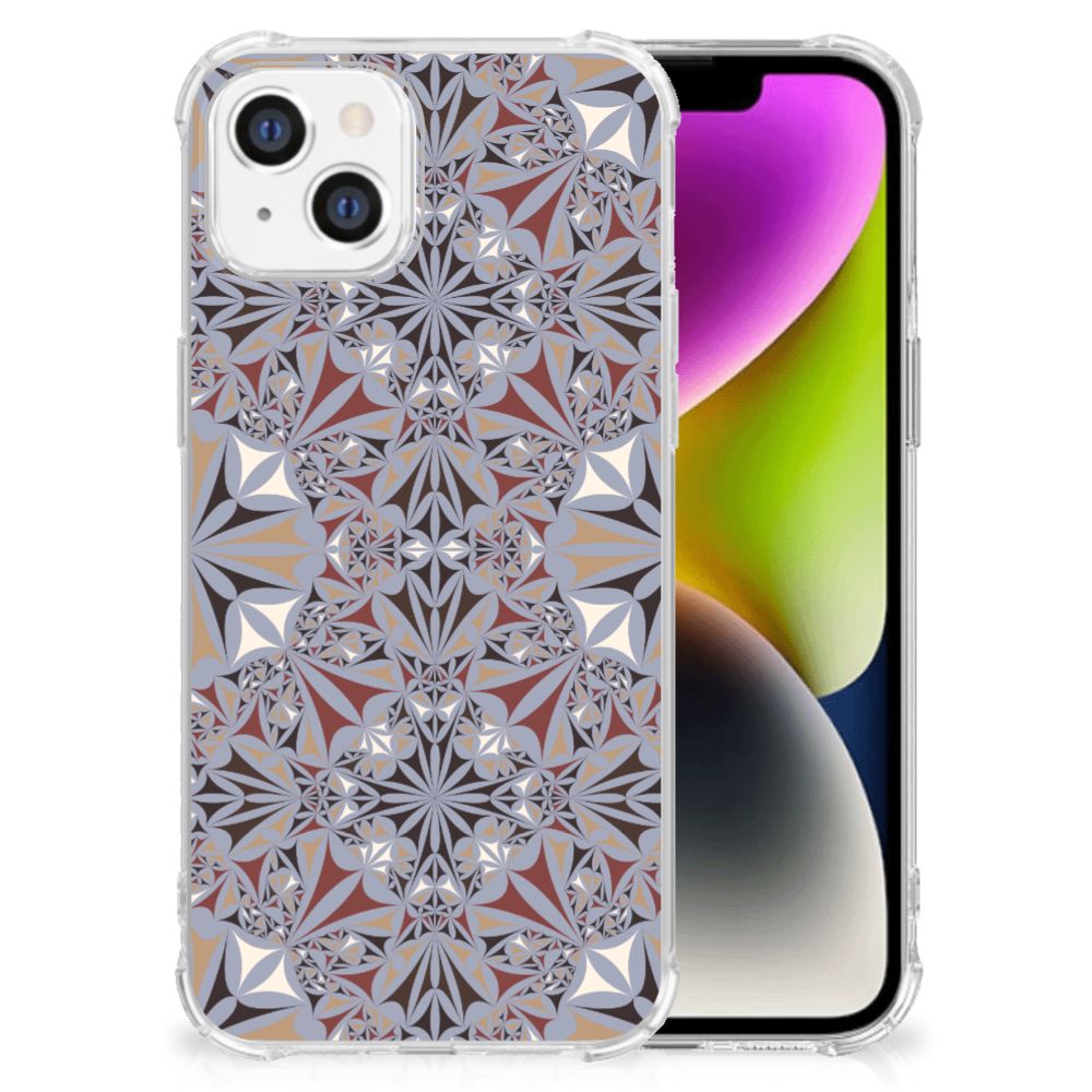 iPhone 14 Anti-Shock Hoesje Flower Tiles