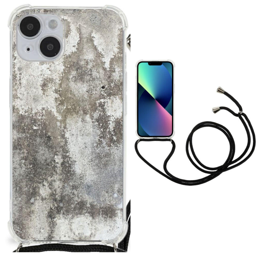 iPhone 14 Plus Anti-Shock Hoesje Beton Print