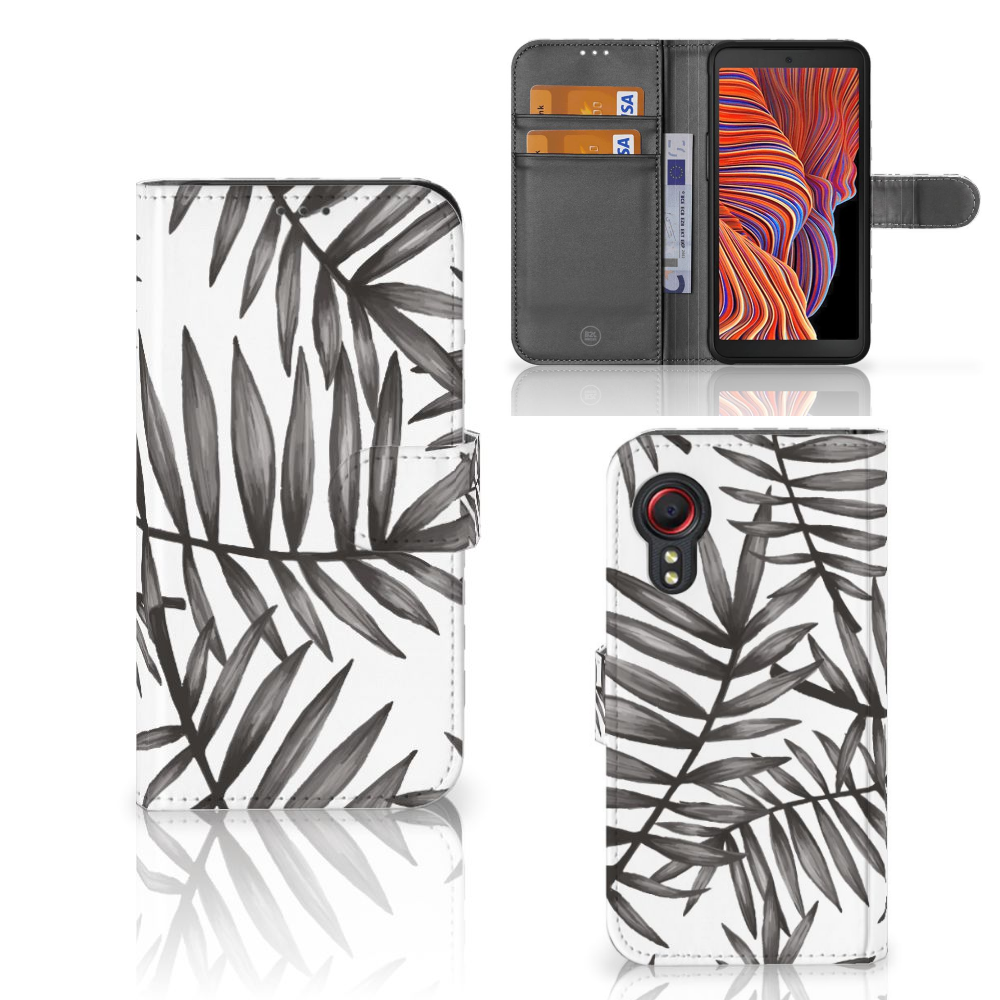 Samsung Galaxy Xcover 5 Hoesje Leaves Grey