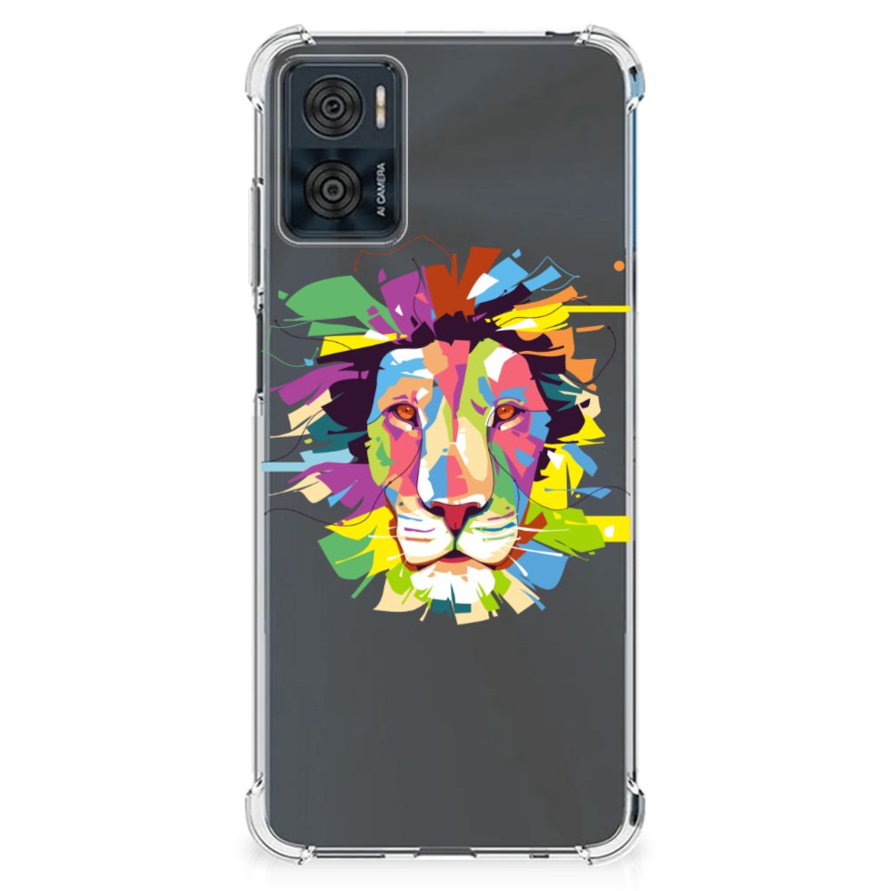 Motorola Moto E22 | E22i Stevig Bumper Hoesje Lion Color B2C Telecom