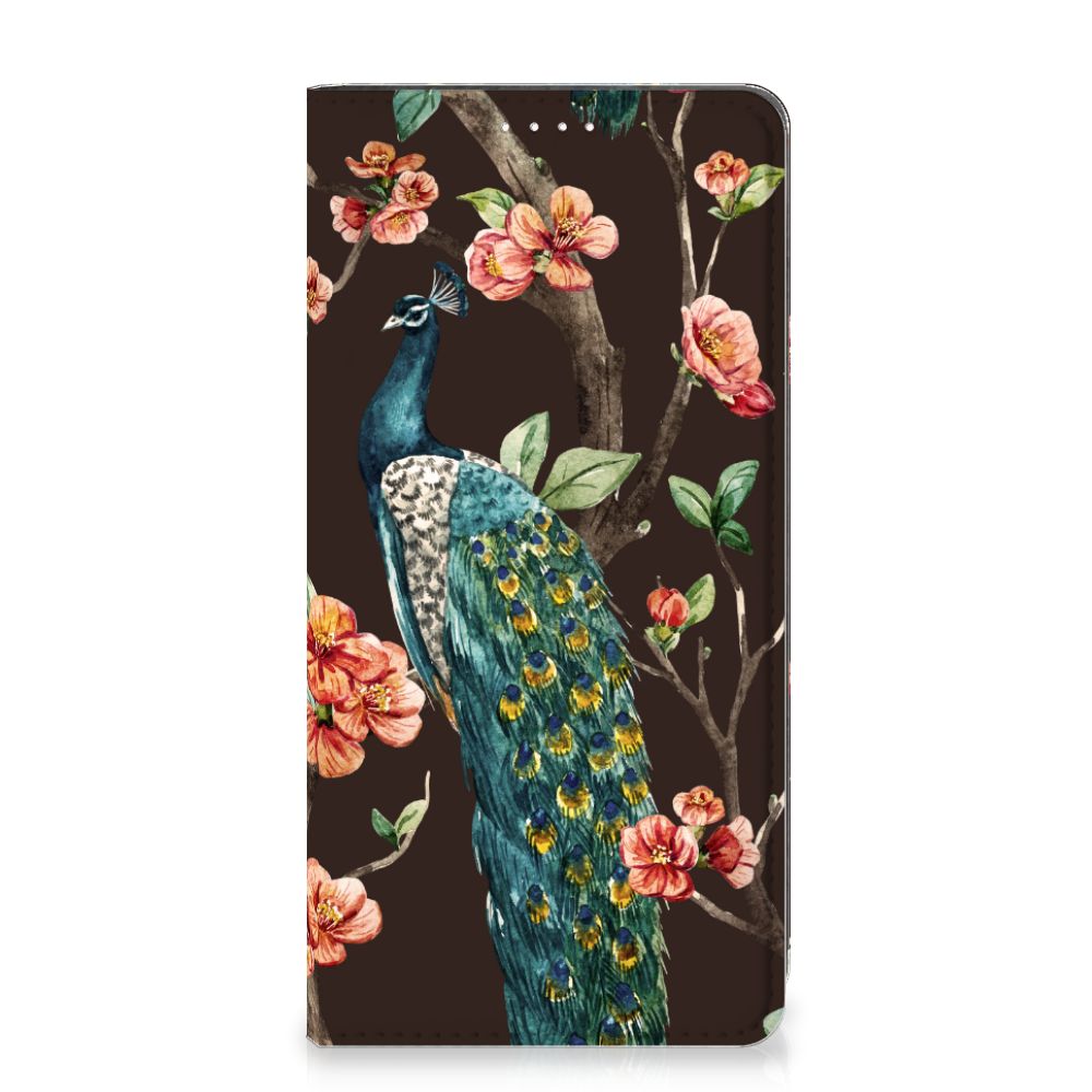 Samsung Galaxy S23 Hoesje maken Pauw met Bloemen - B2C Telecom