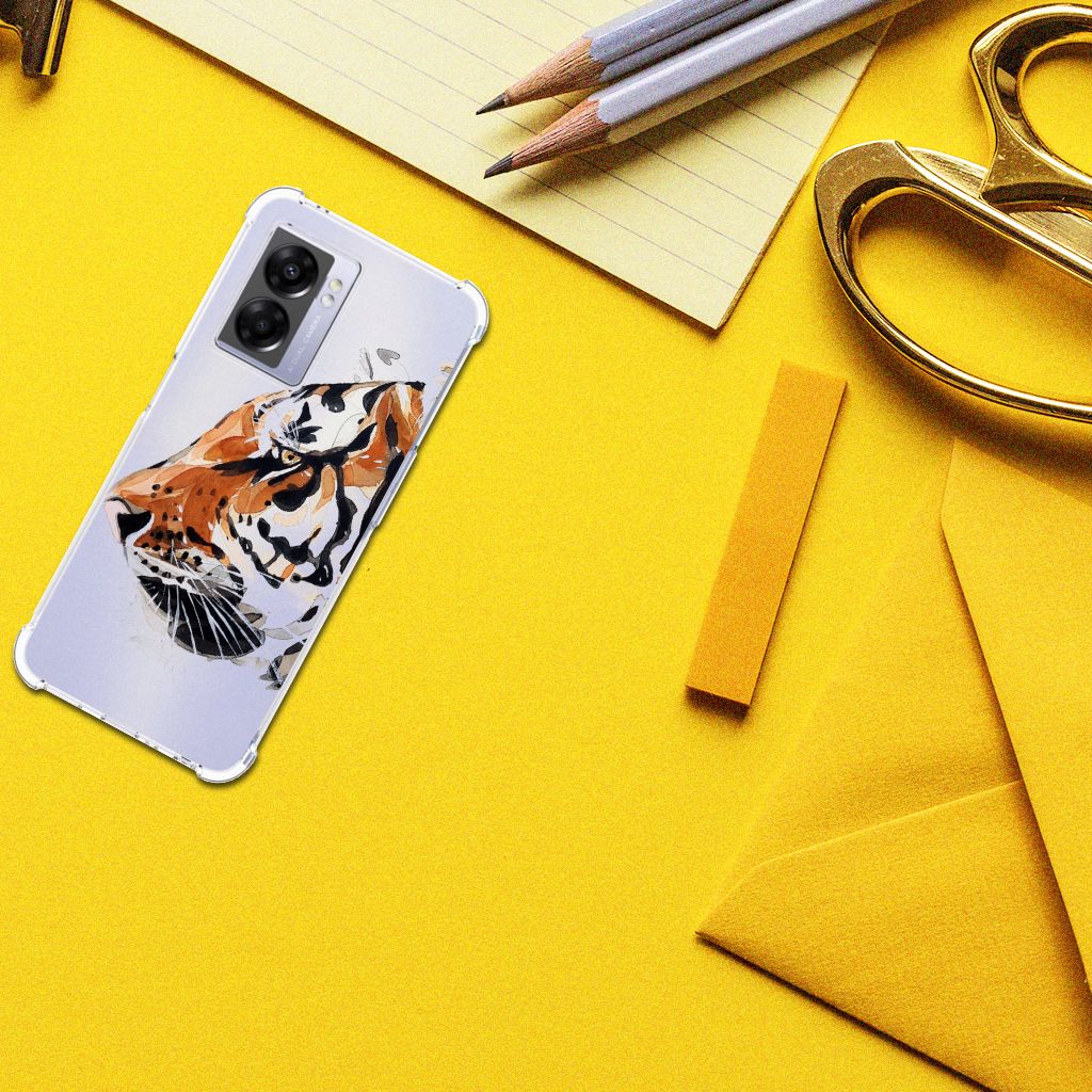 Back Cover OPPO A77 5G | A57 5G Watercolor Tiger - B2C Telecom