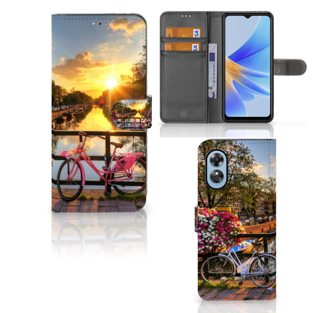 OPPO A17 Flip Cover Amsterdamse Grachten