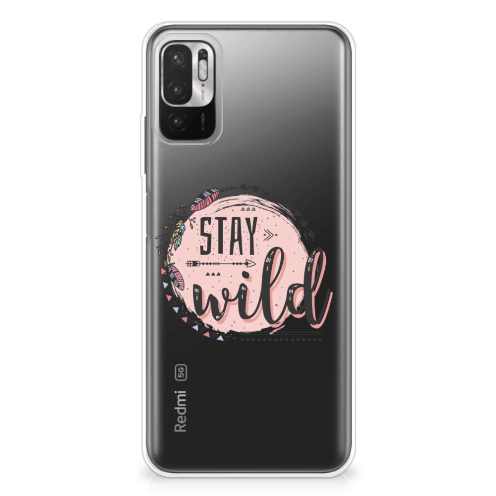 Xiaomi Redmi Note 10/10T 5G | Poco M3 Pro Telefoonhoesje met Naam Boho Stay Wild B2C Telecom
