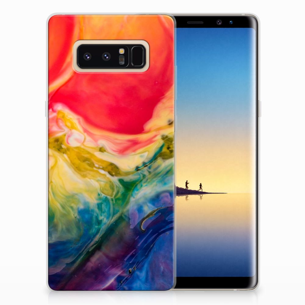 Hoesje maken Samsung Galaxy Note 8 Watercolor Dark