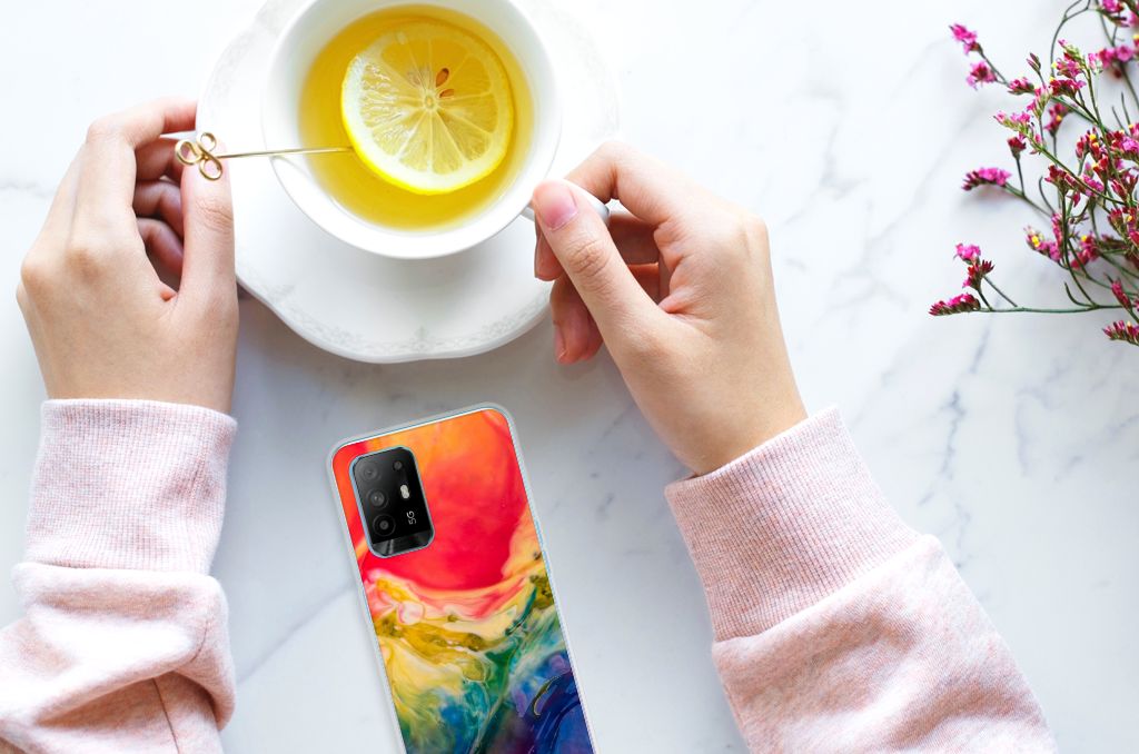 Hoesje maken OPPO A94 5G | Reno5 Z Watercolor Dark B2C Telecom