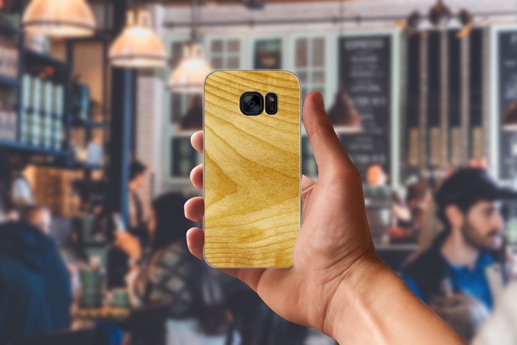 Samsung Galaxy S7 Bumper Hoesje Licht Hout