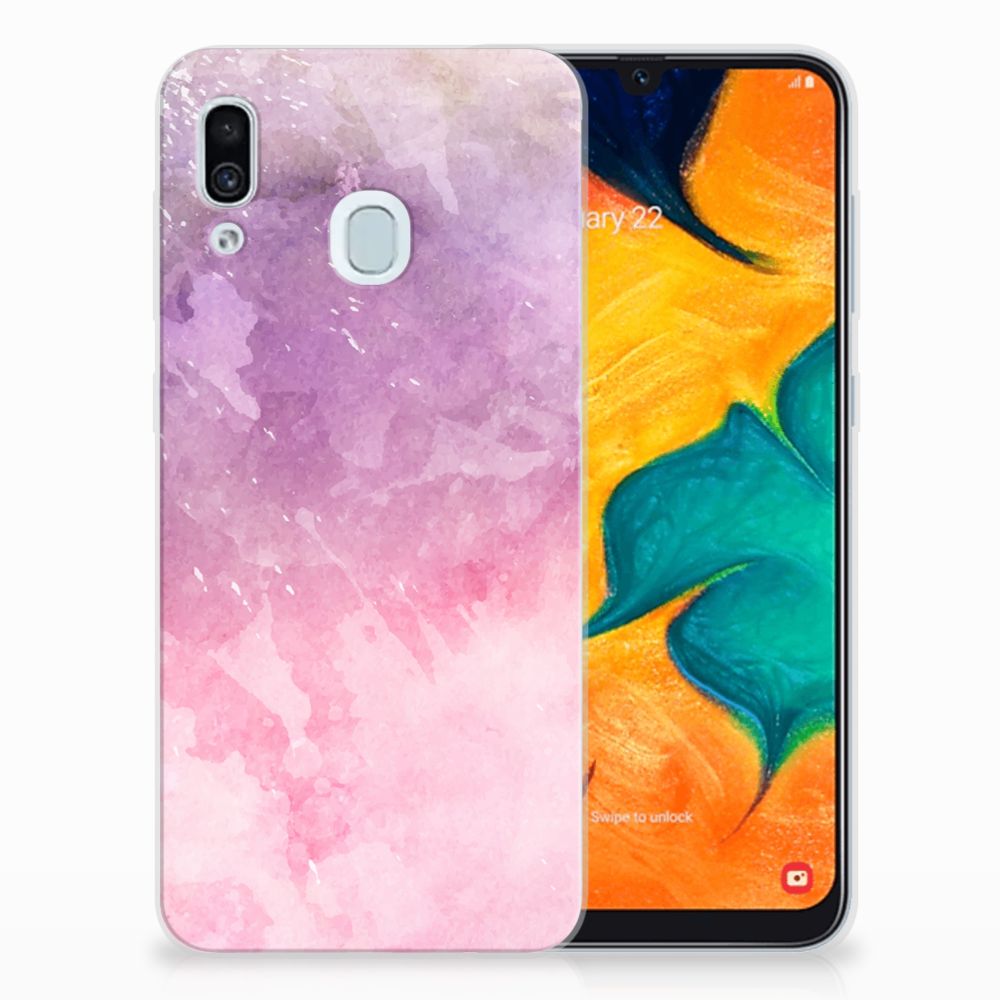 Hoesje maken Samsung Galaxy A30 Pink Purple Paint