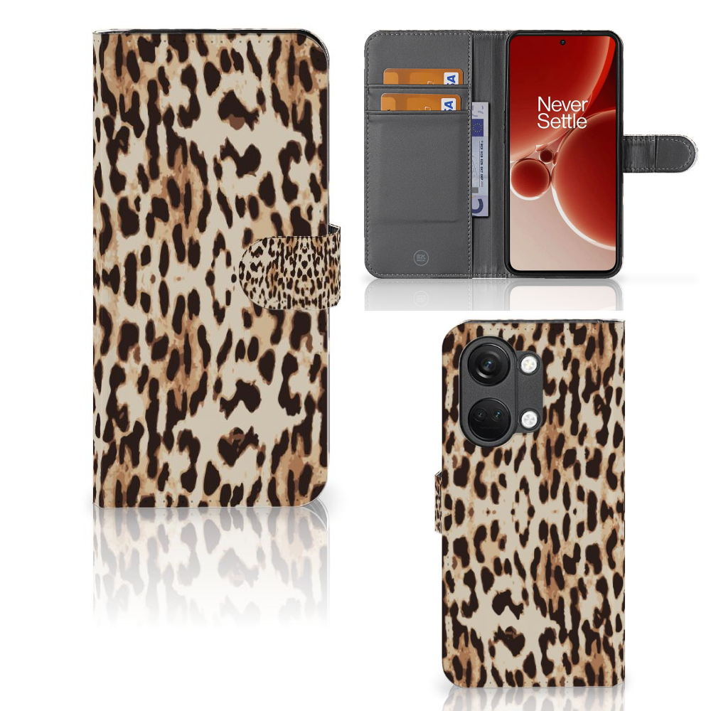 OnePlus Nord 3 Telefoonhoesje met Pasjes Leopard
