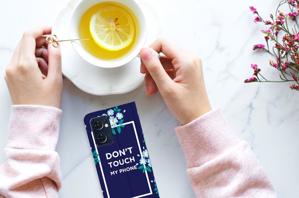 OPPO Find X5 Lite | Reno7 5G Design Case Flowers Blue DTMP - B2C Telecom