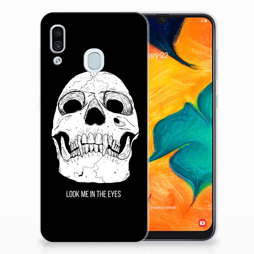 Silicone Back Case Samsung Galaxy A30 Skull Eyes
