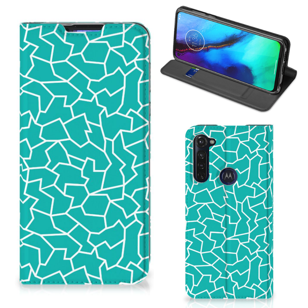Motorola Moto G Pro Bookcase Cracks Blue - B2C Telecom