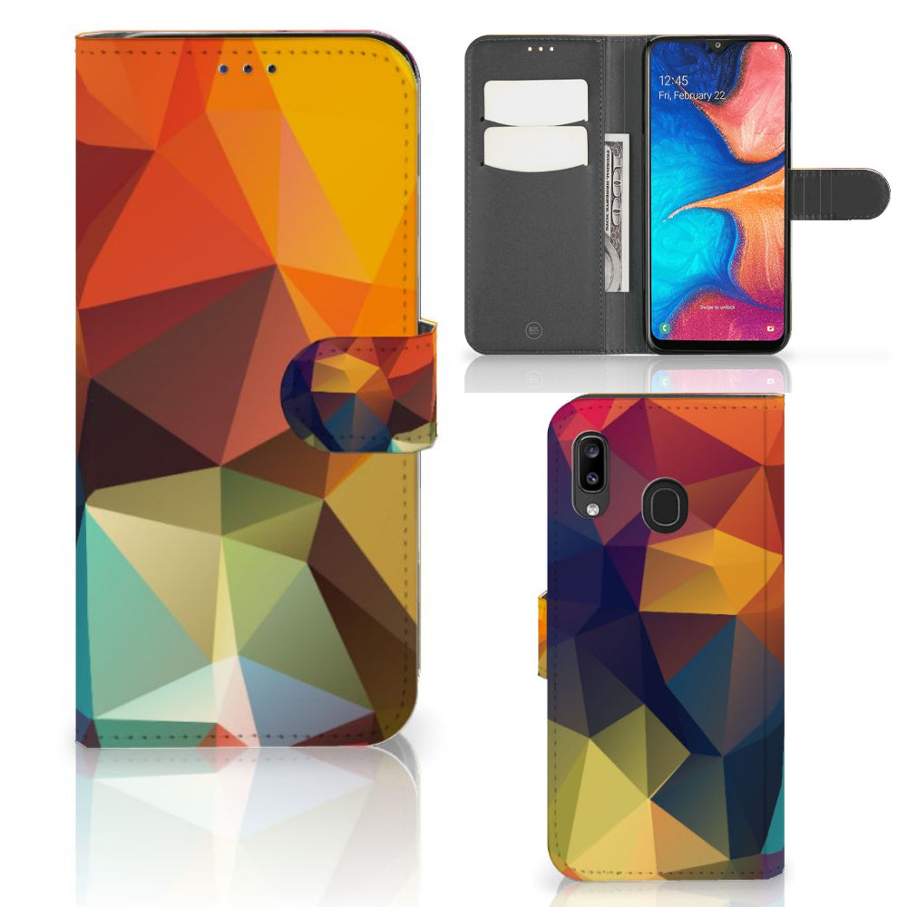 Samsung Galaxy A30 Book Case Polygon Color