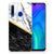 Honor 20 Lite TPU Siliconen Hoesje Marmer Wit Zwart - Origineel Cadeau Man