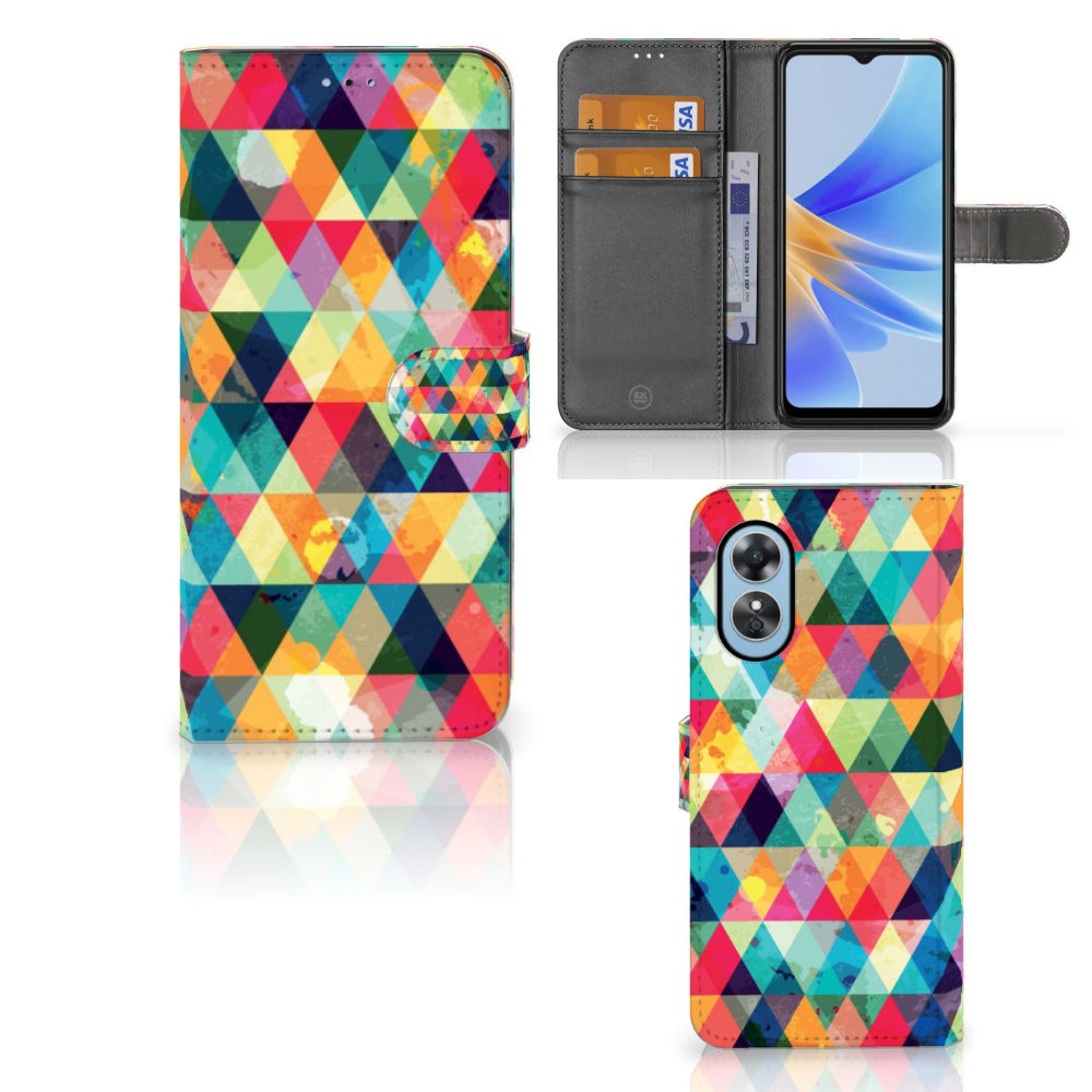 OPPO A17 Telefoon Hoesje Geruit