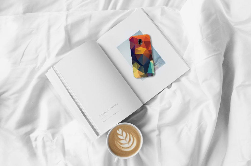 Samsung Galaxy J3 2017 TPU Hoesje Polygon Color