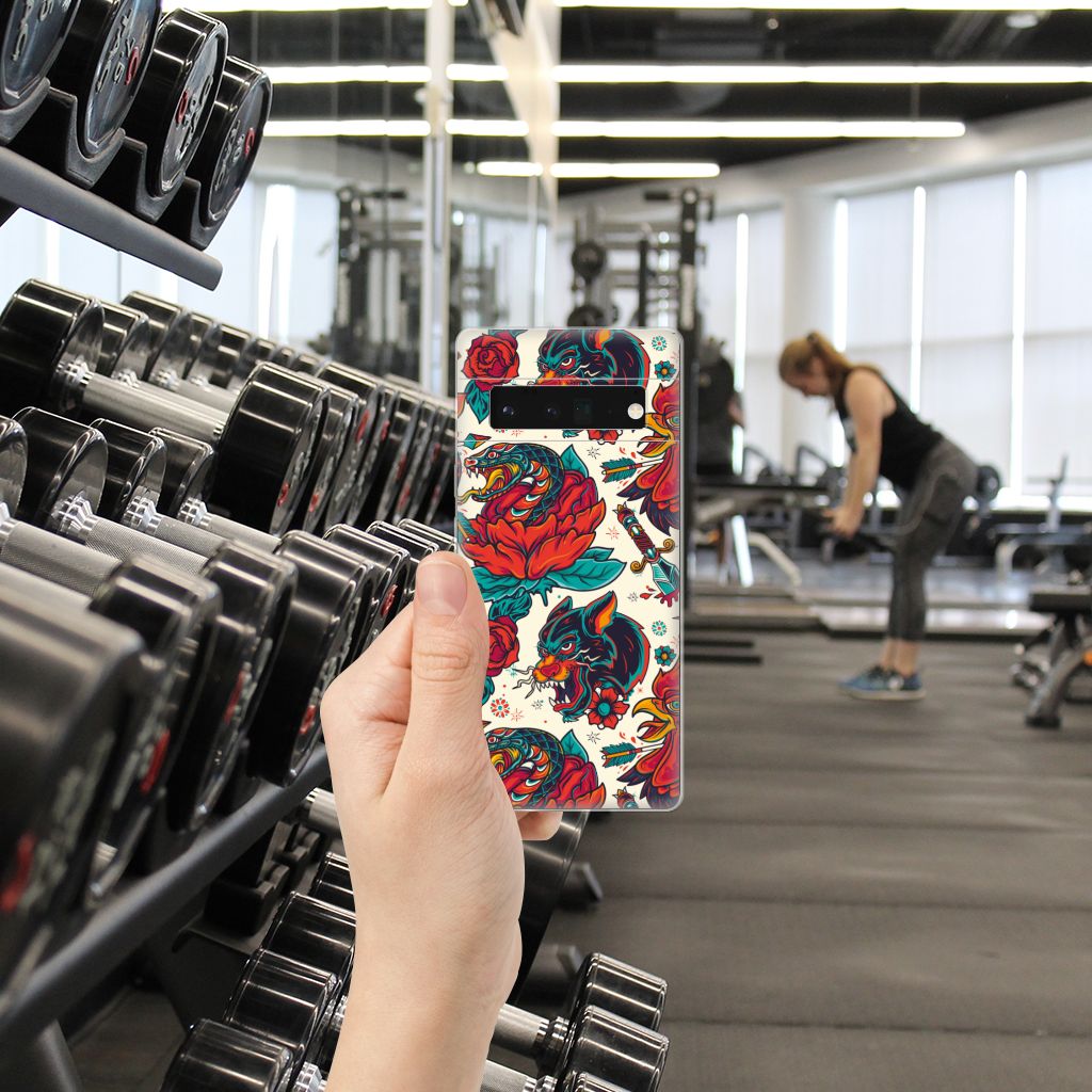 Siliconen Hoesje met foto voor Google Pixel 6 Pro Old Skool B2C Telecom