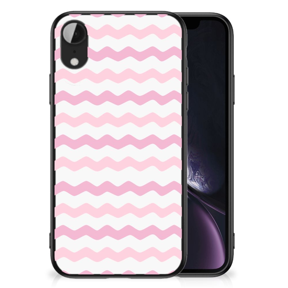 Apple iPhone XR Back Case Waves Roze