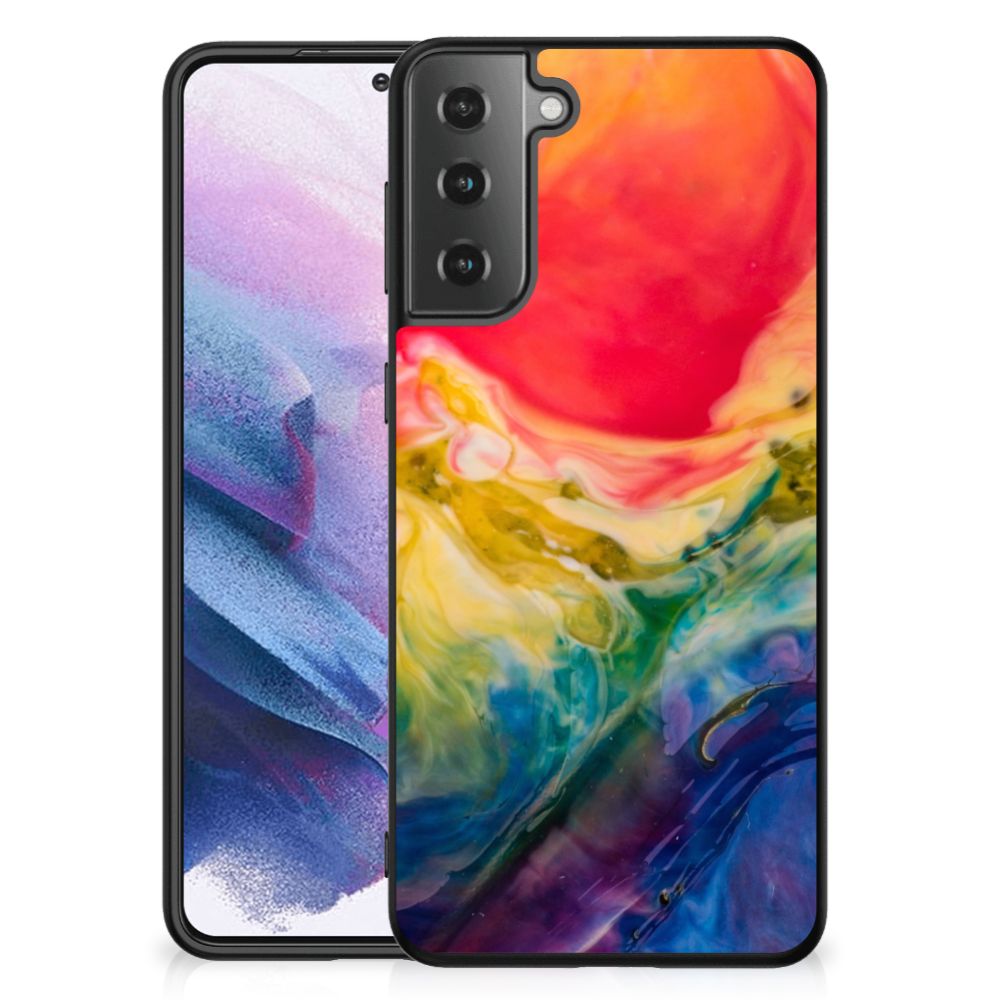 Kleurrijke Telefoonhoesje Samsung Galaxy S21 Plus Watercolor Dark