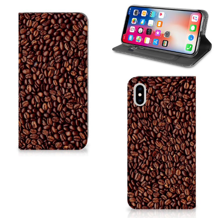 Apple iPhone Xs Max Flip Style Cover Koffiebonen