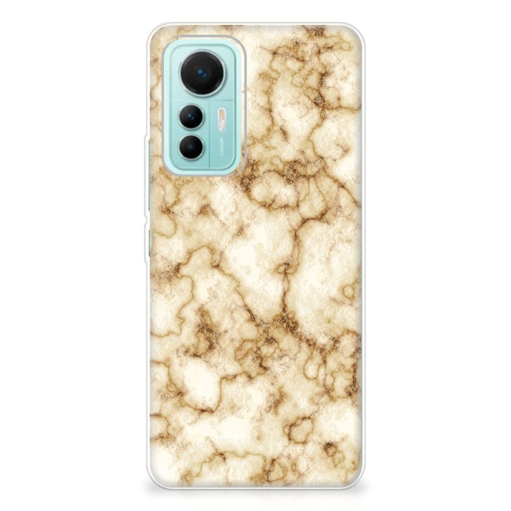 Xiaomi 12 Lite TPU Siliconen Hoesje Marmer Goud B2C Telecom