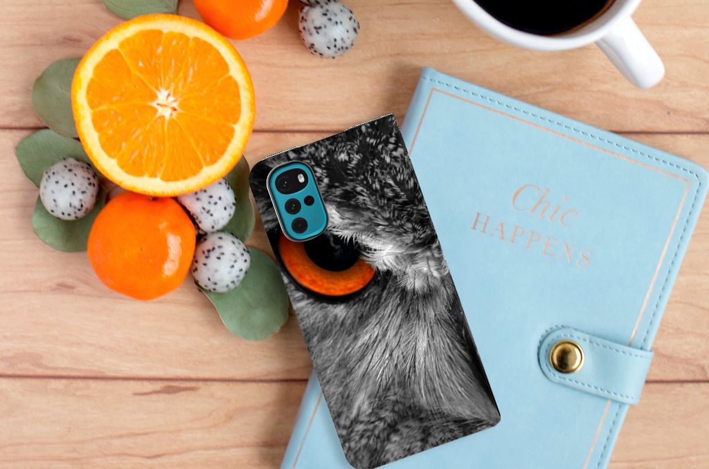Motorola Moto G22 Hoesje maken Uil - B2C Telecom
