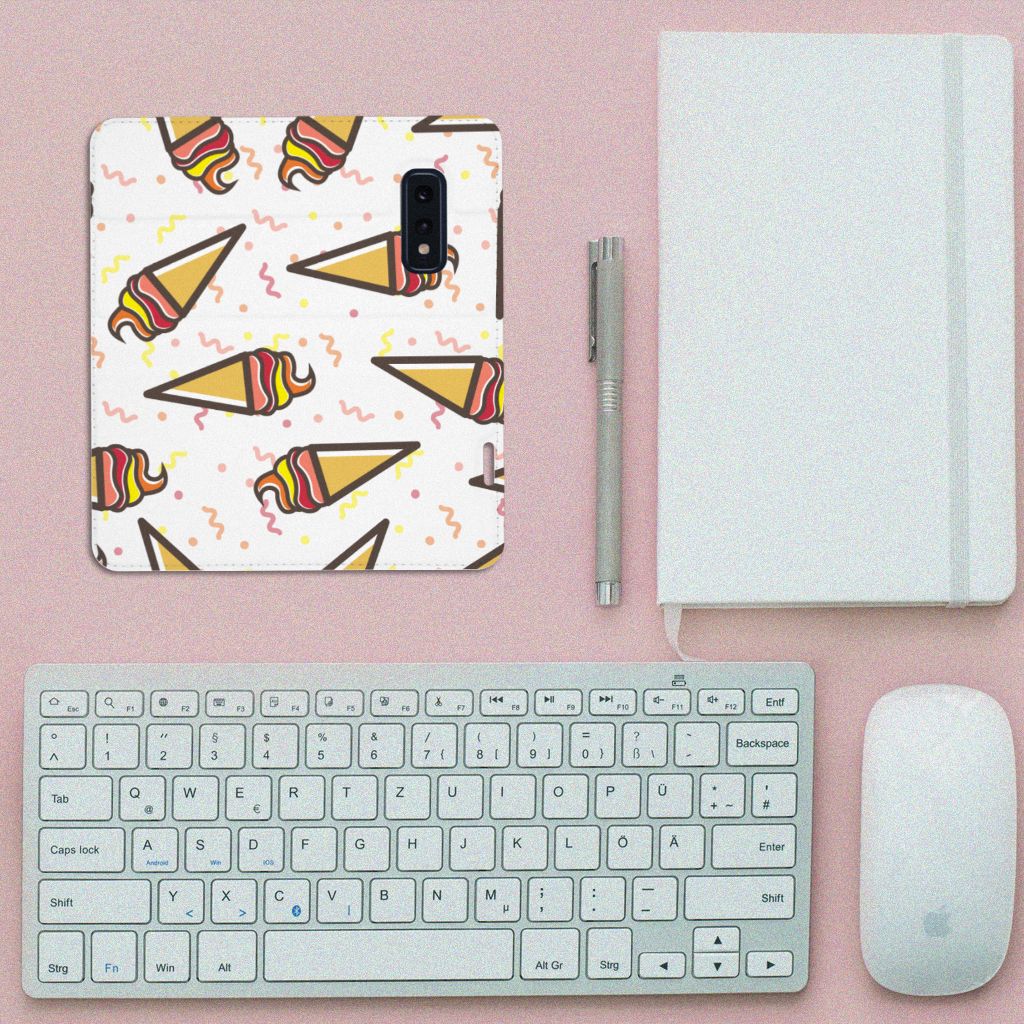 Samsung Galaxy S10e Flip Style Cover Icecream