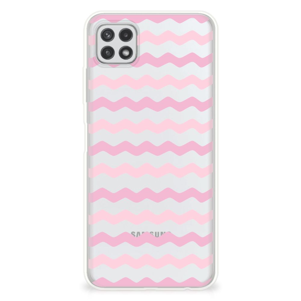 Samsung Galaxy A22 5G TPU bumper Waves Roze B2C Telecom